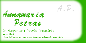 annamaria petras business card