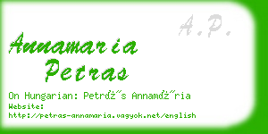 annamaria petras business card